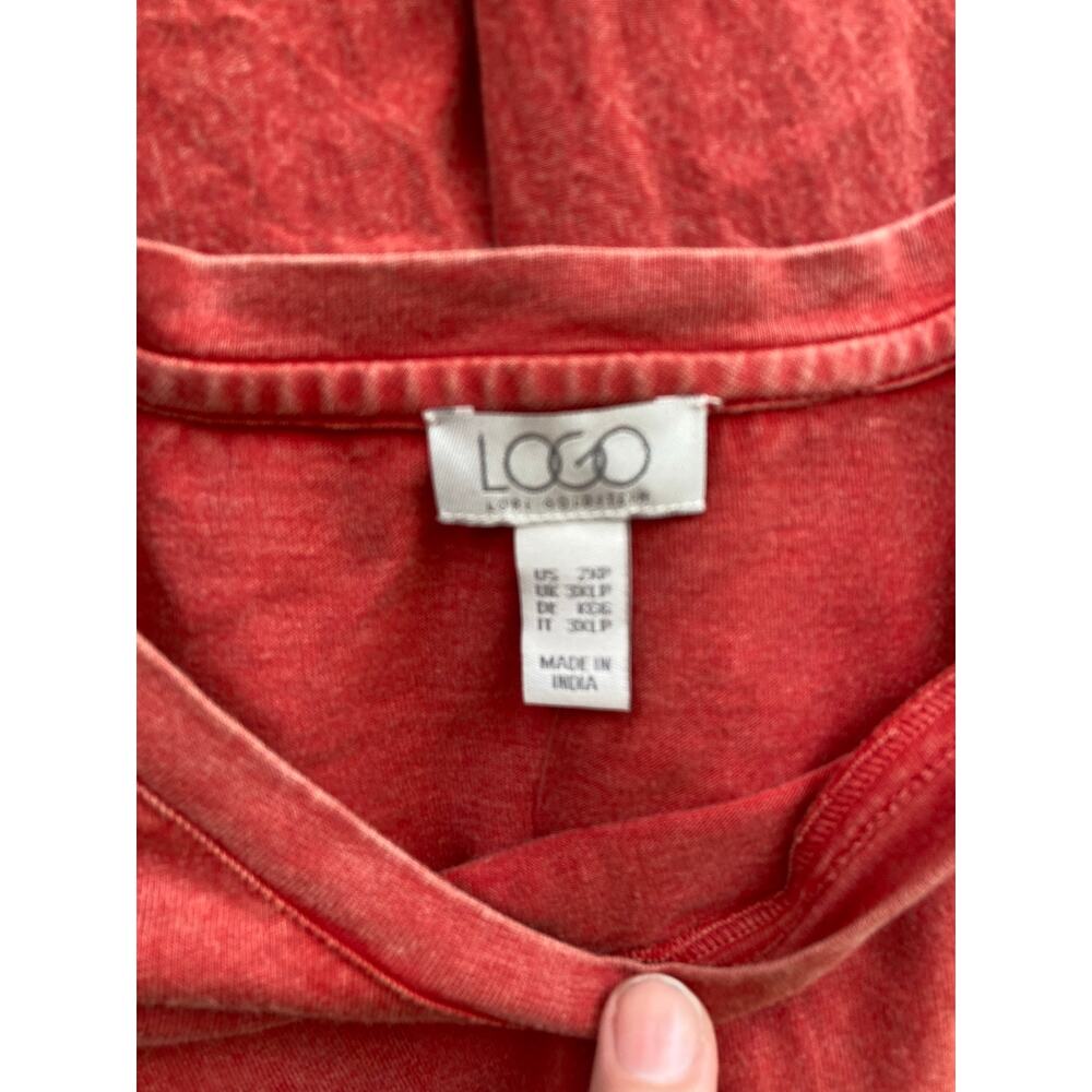 Logo - Lagenlook Earthy Terracotta Flowing Oversized Midi Dress - 2X Petite - Picture 4 of 5